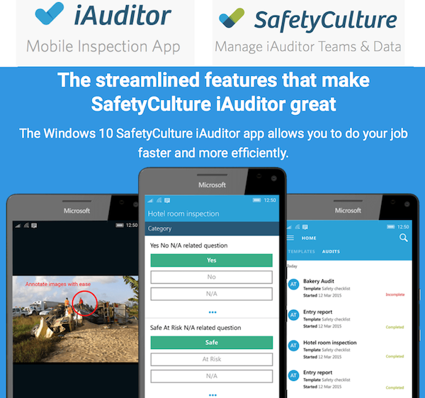 iTWire SafetyCulture iAuditor comes to Windows 10 store enterprise